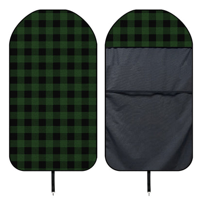 Green And Black Buffalo Plaid Print Waterproof Car Seat Cover