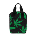 Green And Black Cannabis Leaf Print Bible Tote Bag