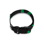 Green And Black Cannabis Leaf Print Dog Collar