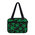 Green And Black Cannabis Leaf Print Double Strap Bible Bag