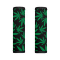 Green And Black Cannabis Leaf Print Handle Covers
