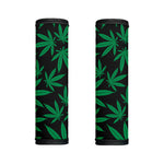 Green And Black Cannabis Leaf Print Handle Covers