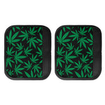 Green And Black Cannabis Leaf Print Handle Covers