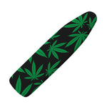 Green And Black Cannabis Leaf Print Ironing Board Cover