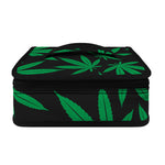 Green And Black Cannabis Leaf Print Small Lunch Bag