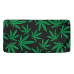 Green And Black Cannabis Leaf Print Towel
