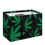 Green And Black Cannabis Leaf Print Utility Tote Bag
