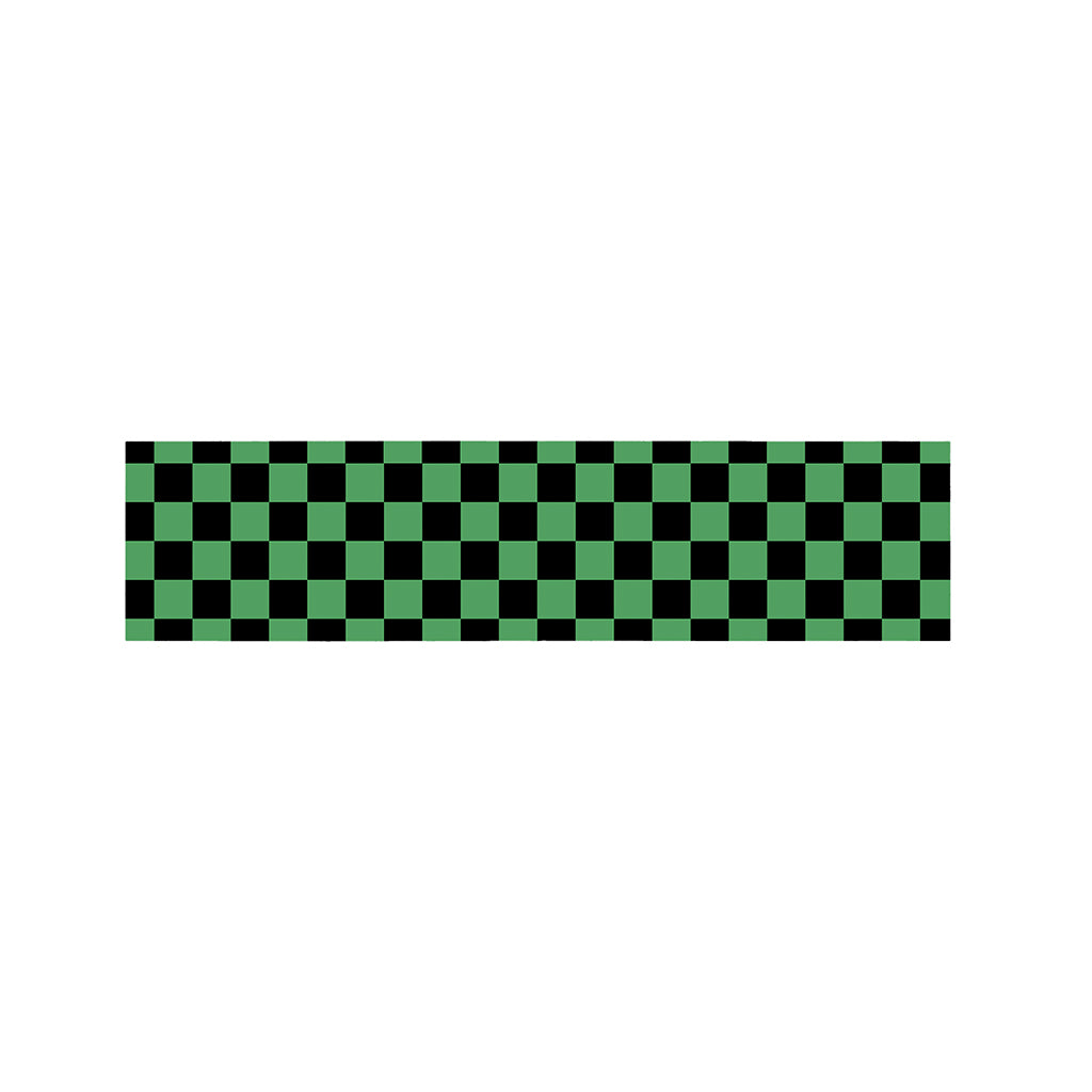 Green And Black Checkered Pattern Print Bed Runner