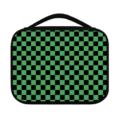 Green And Black Checkered Pattern Print Classic Bible Case