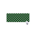 Green And Black Checkered Pattern Print Extended Mouse Pad