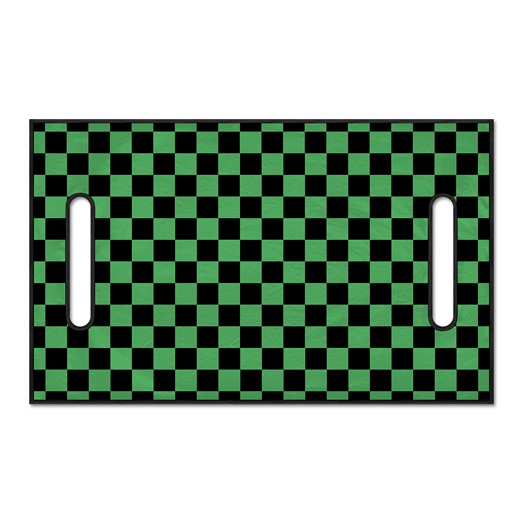 Green And Black Checkered Pattern Print Golf Cart Seat Cover