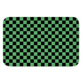 Green And Black Checkered Pattern Print Indoor Door Mat
