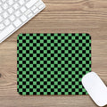 Green And Black Checkered Pattern Print Mouse Pad