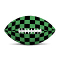 Green And Black Checkered Pattern Print Rugby Ball