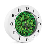 Green And Black Cheetah Print Alarm Clock