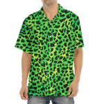 Green And Black Cheetah Print Aloha Shirt