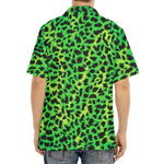 Green And Black Cheetah Print Aloha Shirt