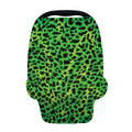 Green And Black Cheetah Print Baby Seat Cover