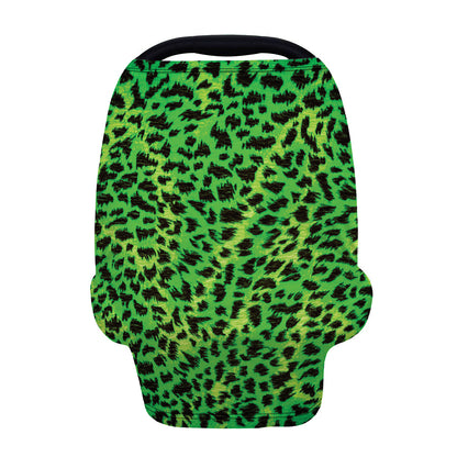 Green And Black Cheetah Print Baby Seat Cover