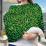 Green And Black Cheetah Print Baby Seat Cover