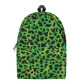 Green And Black Cheetah Print School Backpack