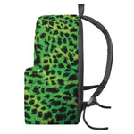 Green And Black Cheetah Print Backpack