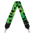 Green And Black Cheetah Print Bag Strap