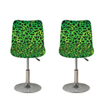 Green And Black Cheetah Print Bar Stool Covers