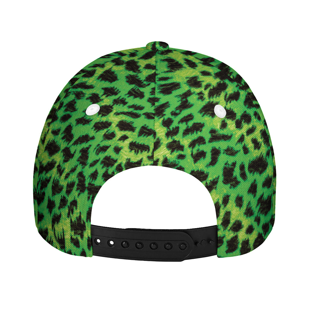 Green And Black Cheetah Print Baseball Cap