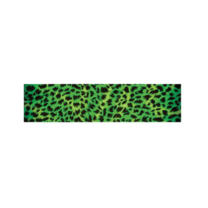Green And Black Cheetah Print Bed Runner
