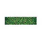 Green And Black Cheetah Print Bed Runner