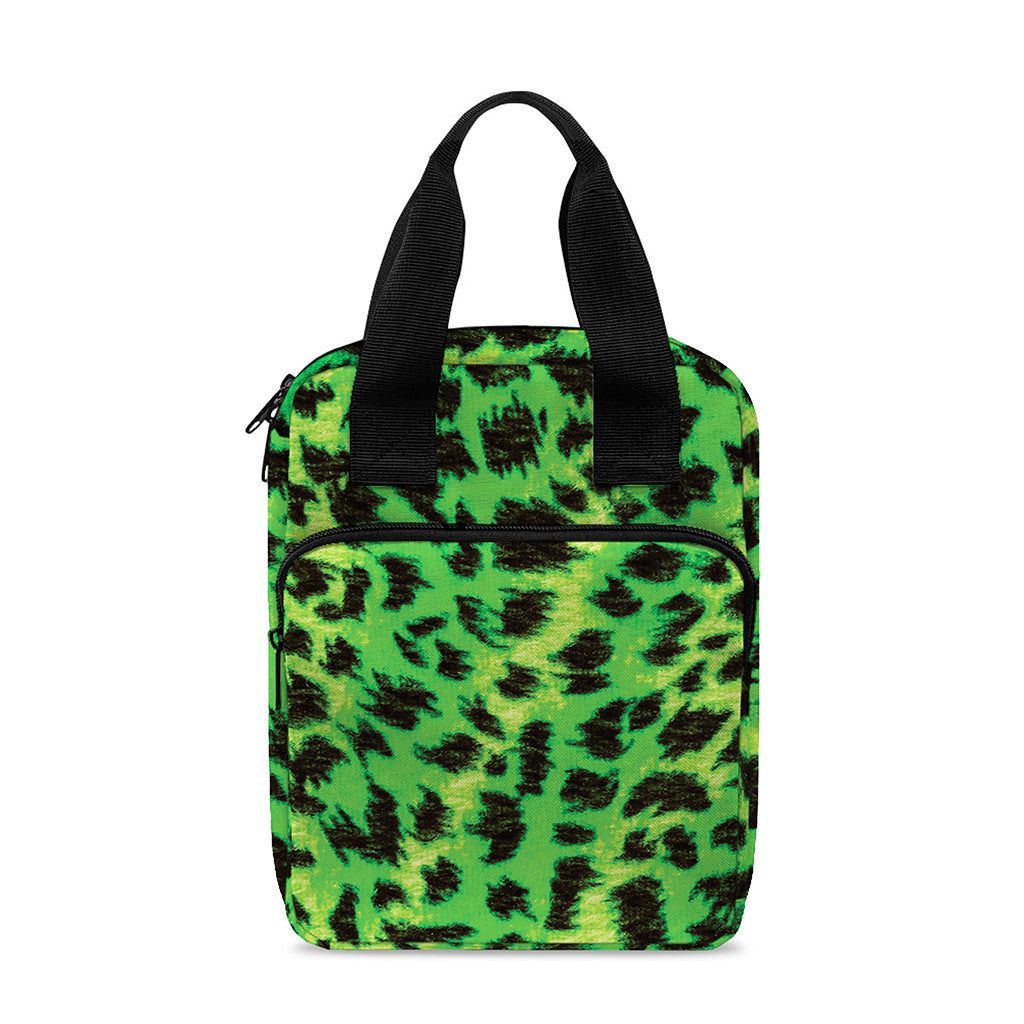 Green And Black Cheetah Print Bible Tote Bag