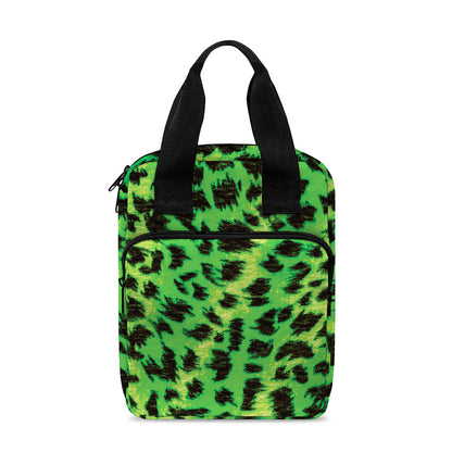 Green And Black Cheetah Print Bible Tote Bag