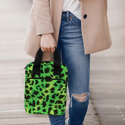 Green And Black Cheetah Print Bible Tote Bag