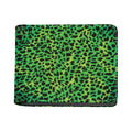 Green And Black Cheetah Print Bifold Wallet