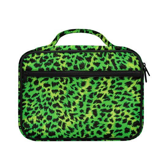 Green And Black Cheetah Print Briefcase Bible Bag
