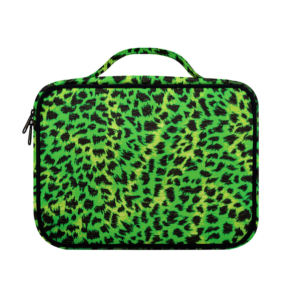 Green And Black Cheetah Print Briefcase Bible Bag