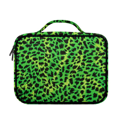 Green And Black Cheetah Print Briefcase Bible Bag