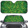 Green And Black Cheetah Print Car Windshield Sun Shade