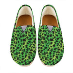 Green And Black Cheetah Print Casual Shoes