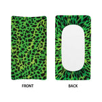 Green And Black Cheetah Print Changing Pad Cover