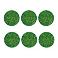 Green And Black Cheetah Print Coaster Set