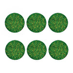Green And Black Cheetah Print Coaster Set