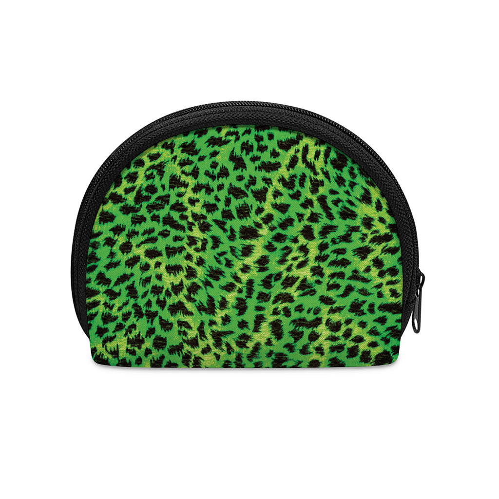 Green And Black Cheetah Print Coin Purse