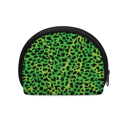 Green And Black Cheetah Print Coin Purse