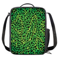 Green And Black Cheetah Print Crossbody Lunch Bag
