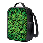 Green And Black Cheetah Print Crossbody Lunch Bag