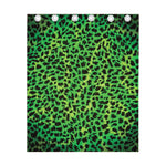 Green And Black Cheetah Print Curtain