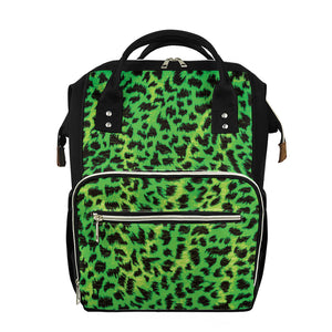 Green And Black Cheetah Print Diaper Bag