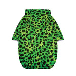 Green And Black Cheetah Print Dog Zip Up Hoodie